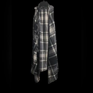 PLAID SLEEVELESS CARDIGAN
